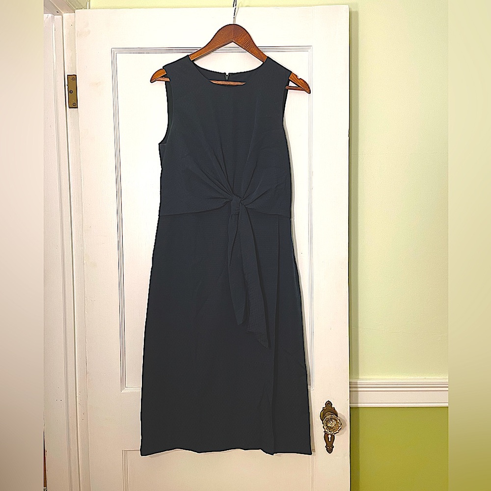 Ann Taylor tie front slit midi dress